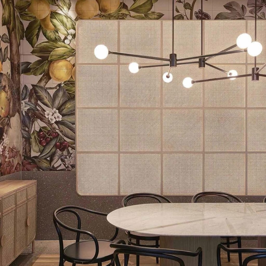 PET bamboo surface panel for modern architectural interiors by Dia Decor India