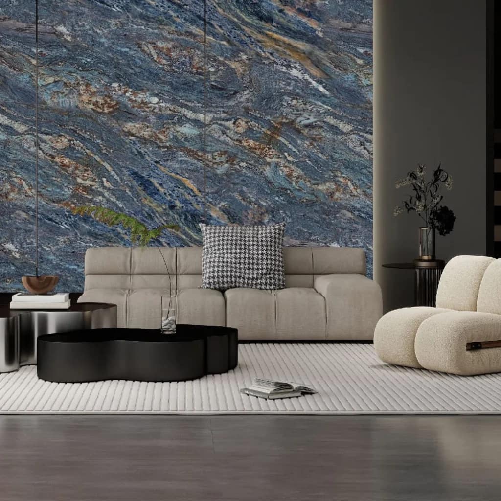 Decorative modified clay wall finish for luxury interior spaces by Dia Decor India