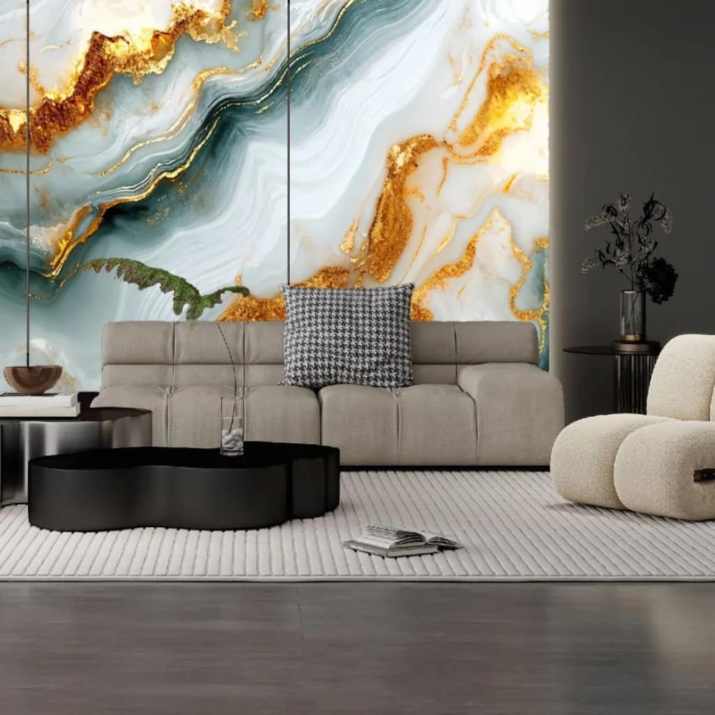 Decorative modified clay wall finish for luxury interior spaces by Dia Decor India